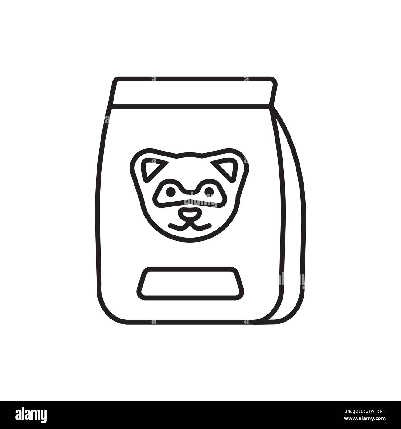 Heu für Nagetiere Symbolvektor. Hafer, Getreide, Weizen, Mais, Roggen für Ratten, Mäuse, Hamster. Wurf in einem Käfig für ein Kaninchen. Stock Vektor