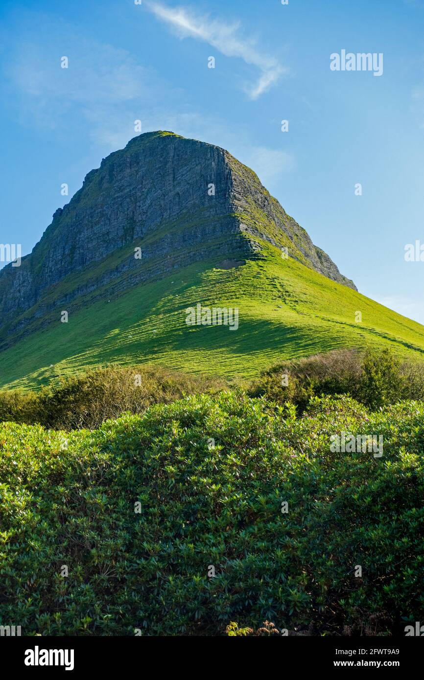 Benbulben oder Ben Bulben rocken in County Sligo, Irland, Stockfoto
