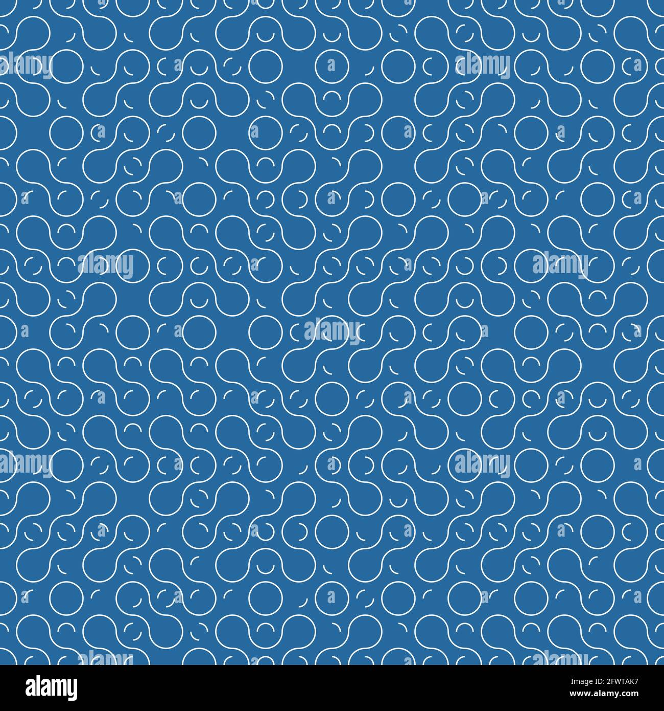 Abstrakter Vektorhintergrund mit nahtlosem Muster. Minimale geometrische Vorlage für die Kreislinie. Stock Vektor