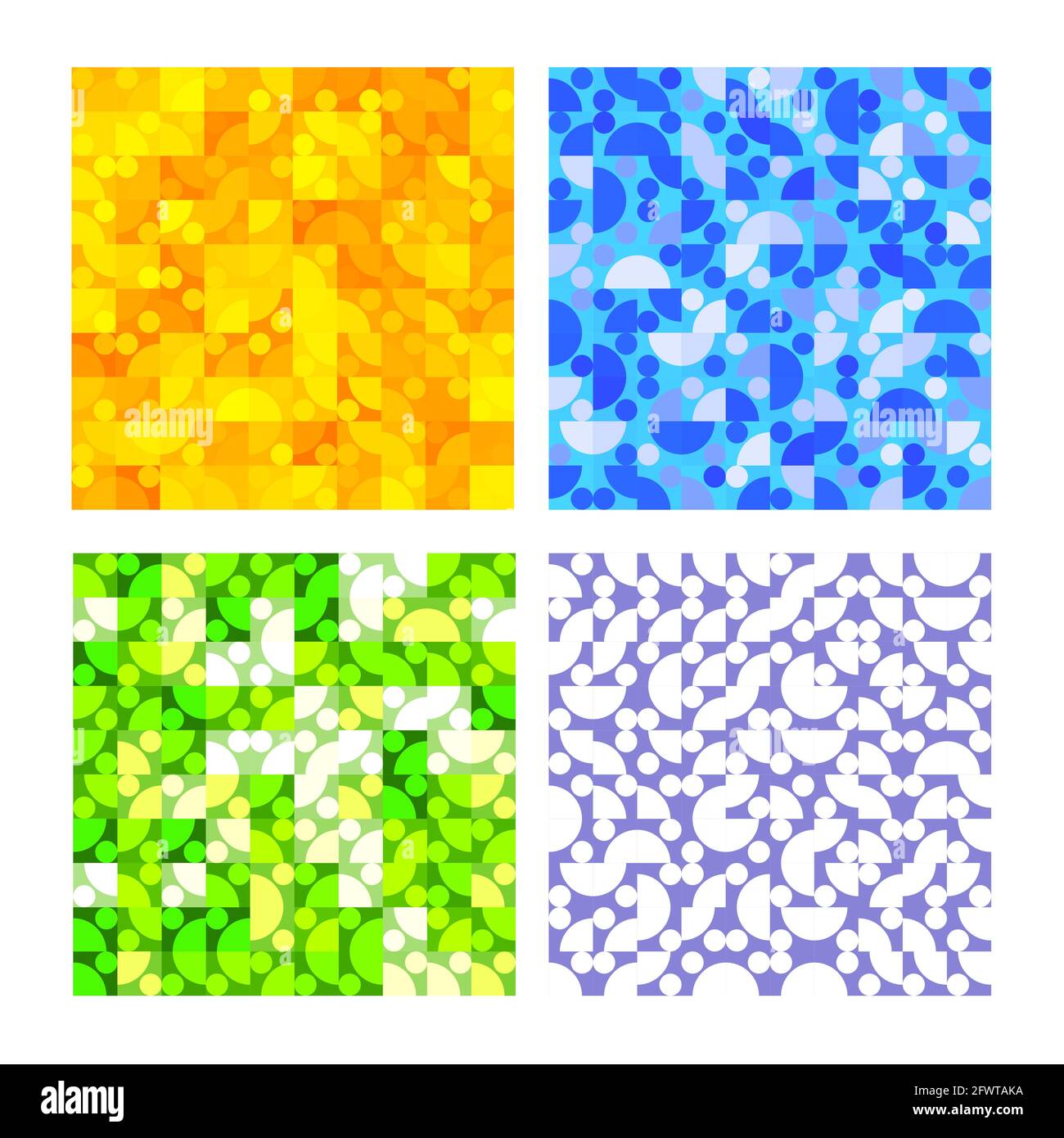 Nahtloses Musterset. Einfache Dekorationsvorlage. Vektor-Design Hintergrundmuster. Stock Vektor