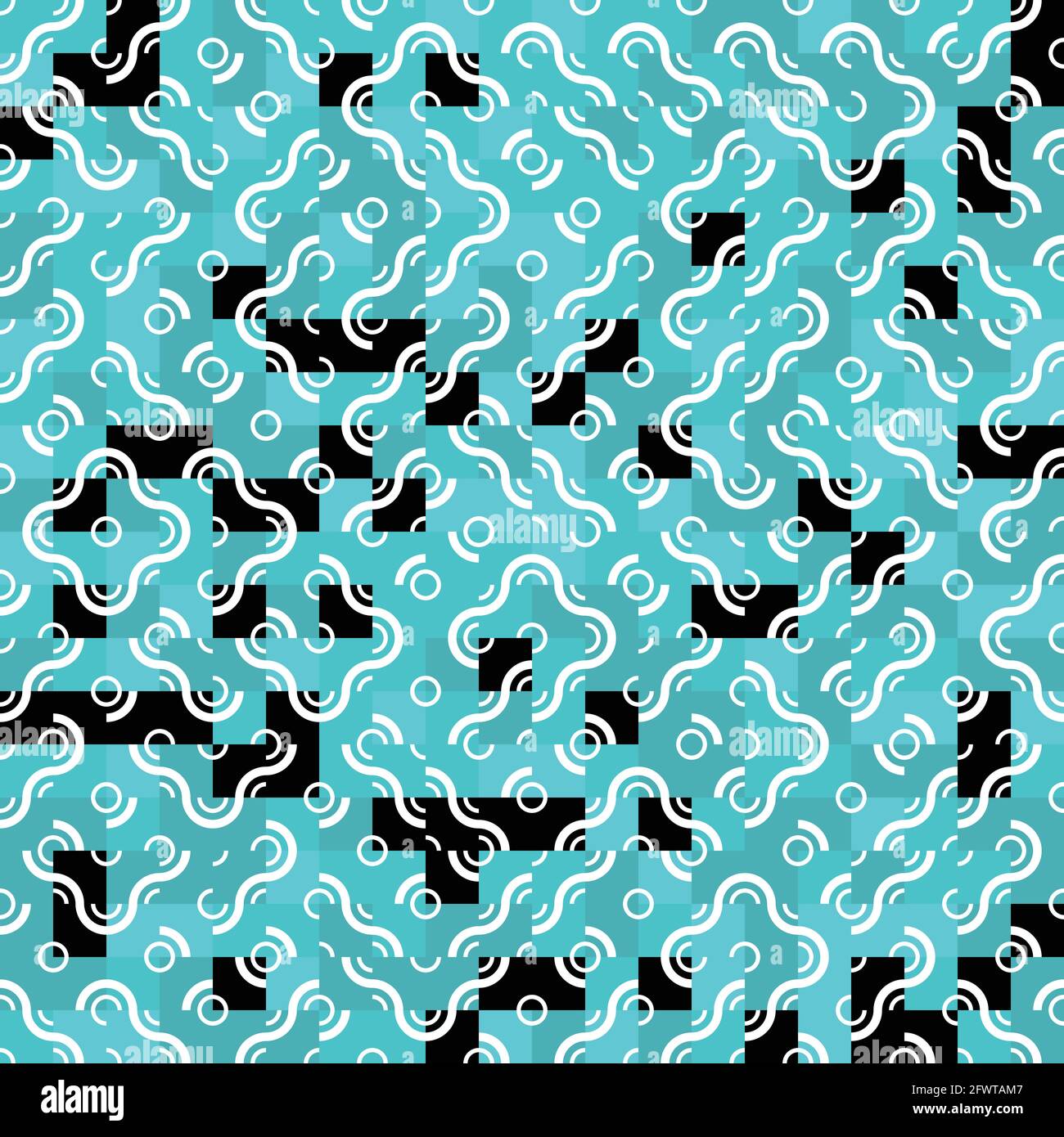 Hintergrund mit abstraktem Muster. Stoff Ornament Vektor-Illustration. Kreisförmige Formen mit textiler Geometrie. Stock Vektor