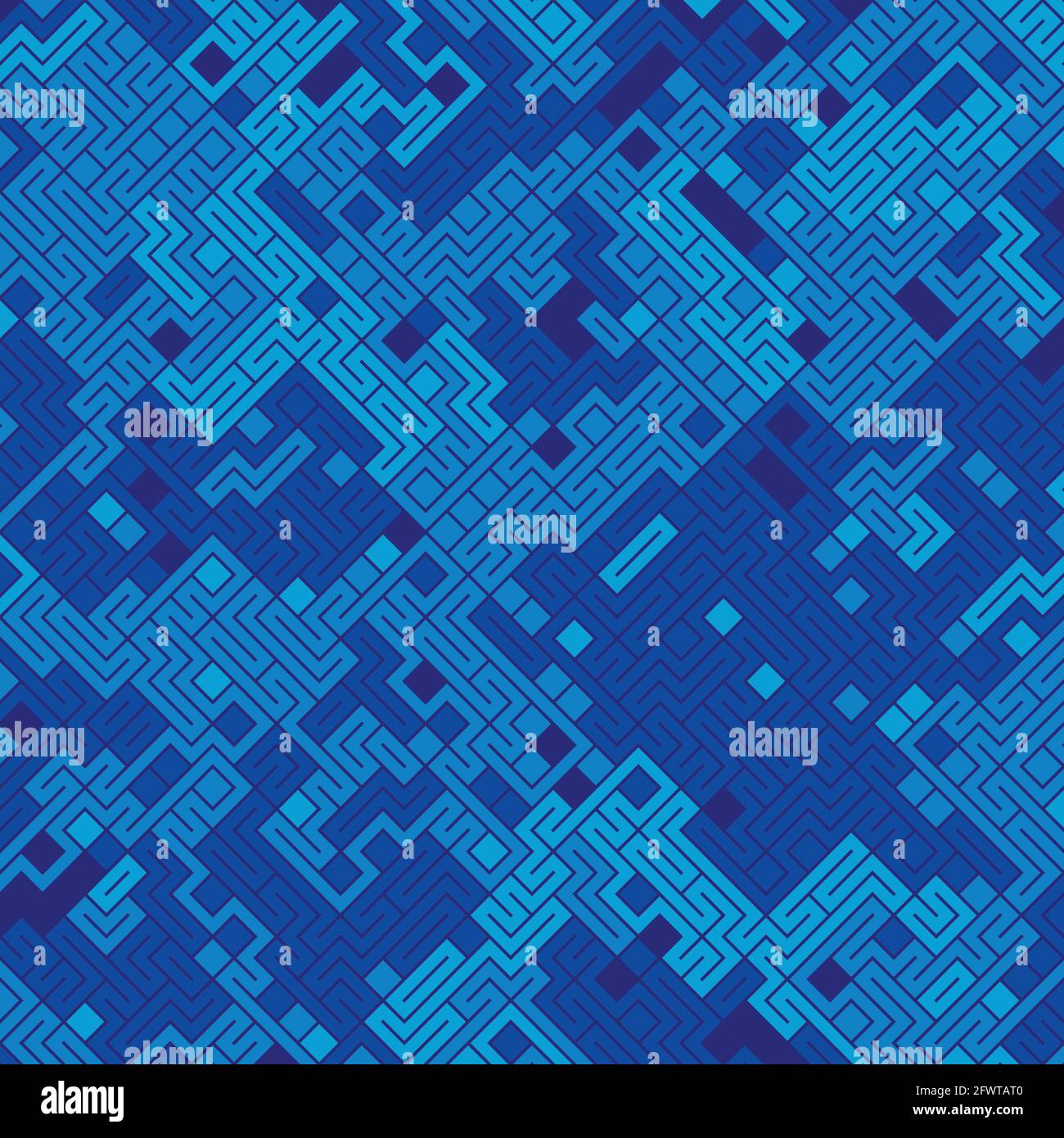 Abstrakte Vektordarstellung „Linien“. Quadratischer diagonaler Kachel geometrisches Linienmuster. Stock Vektor