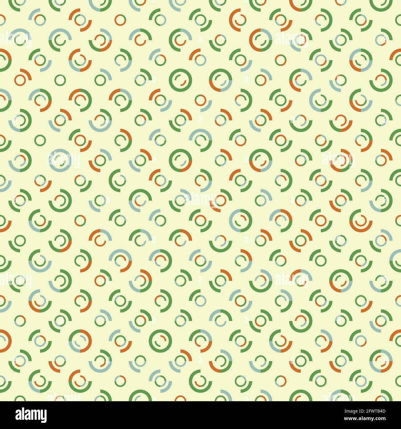 Hintergrund mit abstraktem Muster. Stoff Ornament Vektor-Illustration. Kreisförmige Formen mit textiler Geometrie. Stock Vektor