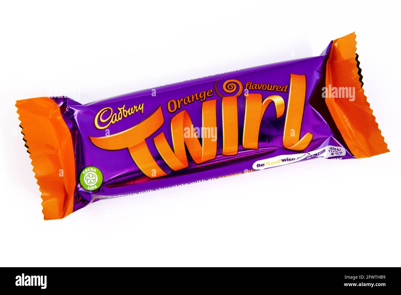 Cadbury Twirl Orange Chocolate Bar Stockfoto