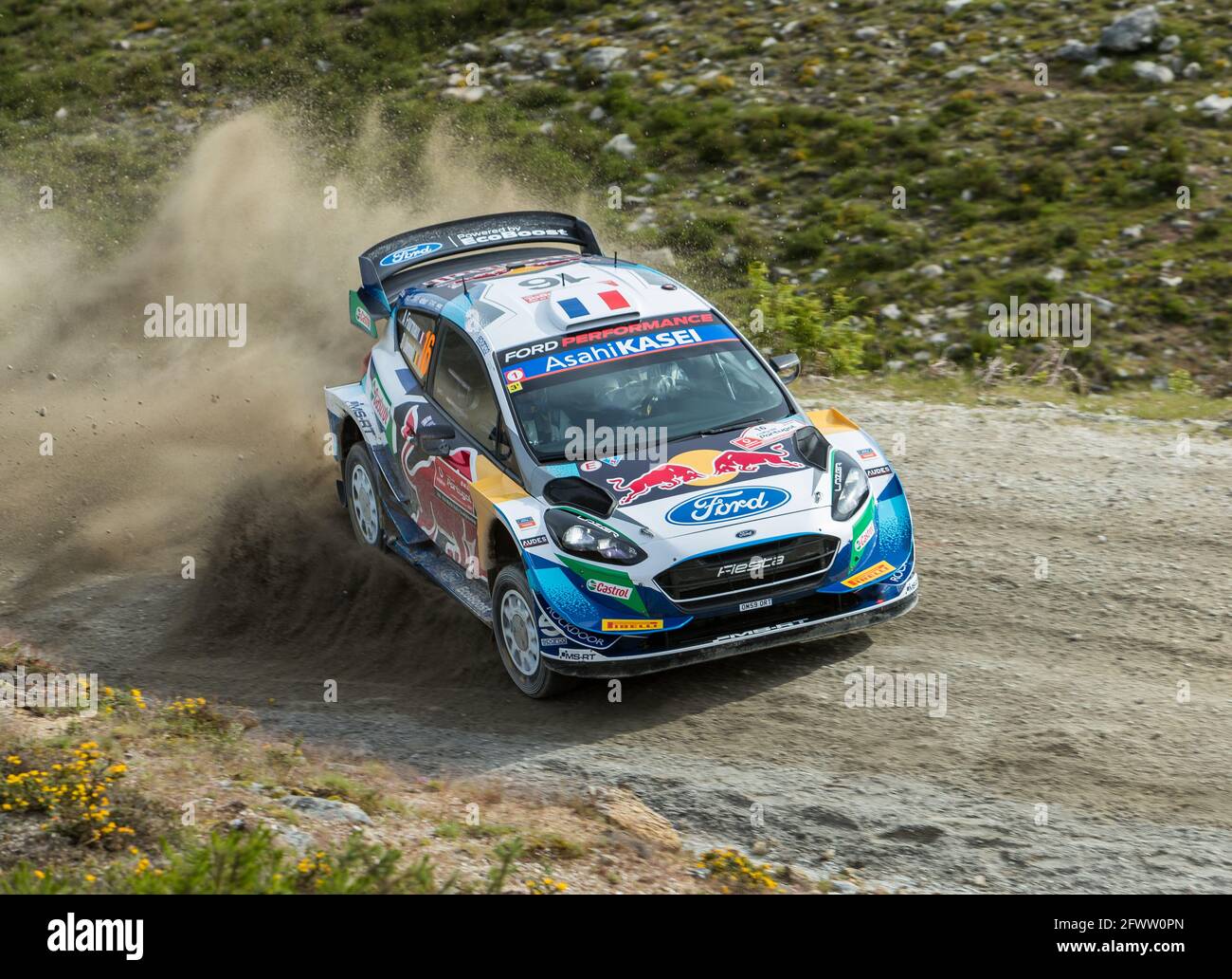 Cabeceiras, Portugal - 22. Mai 2021: 16 Adrien FORMAUX (FRA), Renaud JAMOUL (Bel), M-SPORT FORD WORLD RALLY TEAM, FORD FIESTA WRC, WRC Portugal 2021 Stockfoto