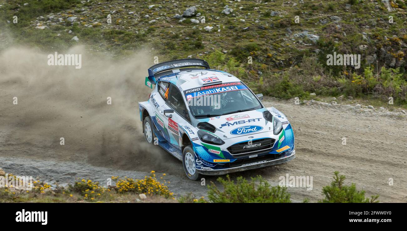 Cabeceiras, Portugal - 22. Mai 2021: 44 Gus GREENSMITH (GBR), Chris PATTERSON (IRL), M-SPORT FORD WORLD RALLY TEAM, FORD FIESTA WRC, Portugal 2021 Stockfoto
