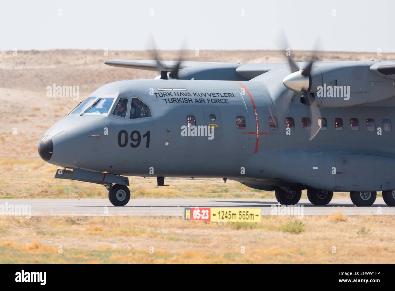 Sivrihisar, Eskisehir, Türkei - 12. September 2020: Sivrihisar Airshows (SHG - Sivrihisar Hava Gosterileri) ist eine der wenigen Airshows der Türkei, attr Stockfoto