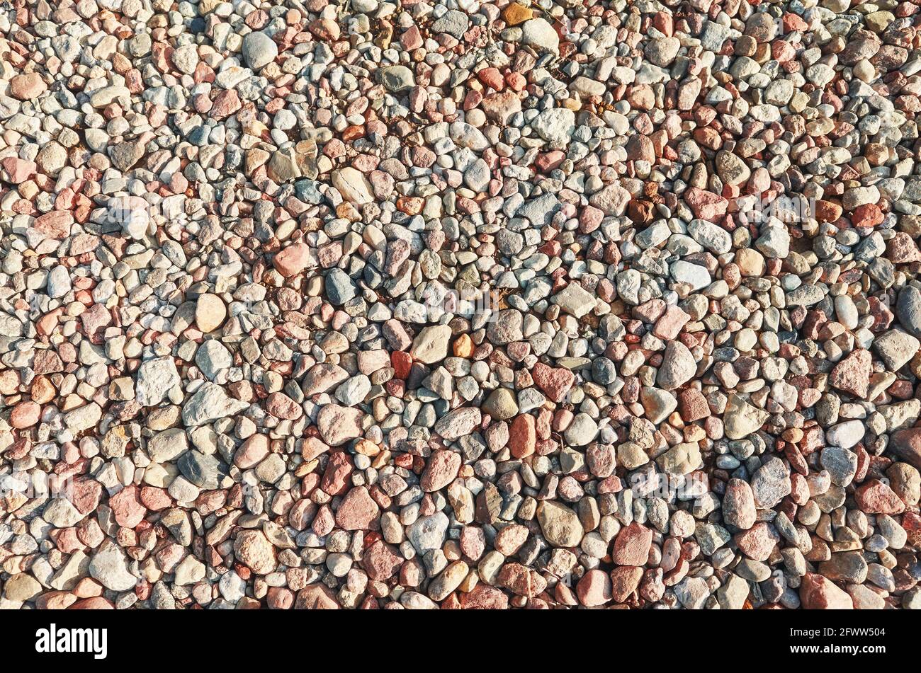 Bild von bunten Kieselsteinen, Hintergrund oder Textur. Stockfoto