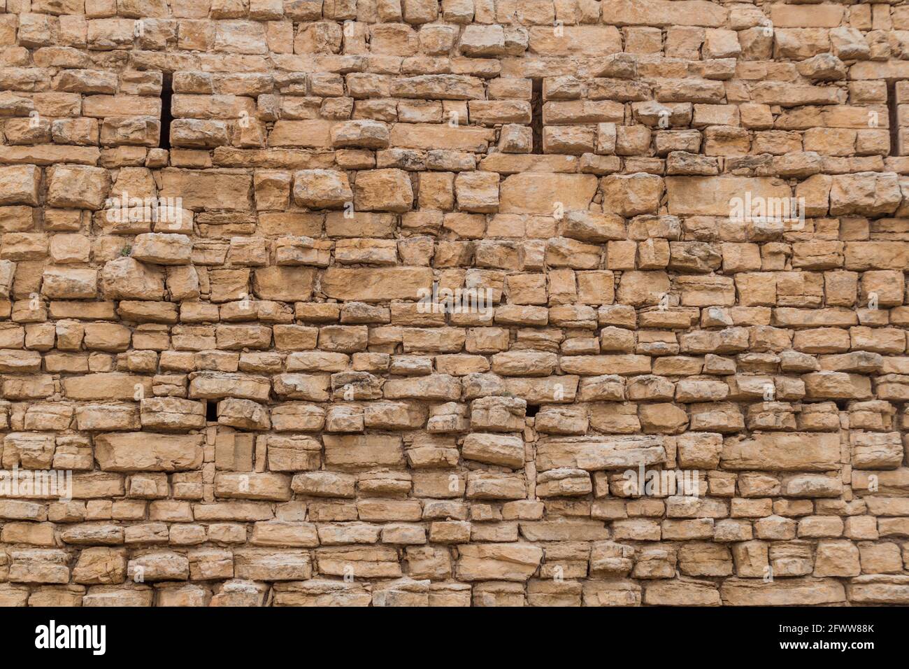 Mauer des Karak-Schlosses, Jordanien Stockfoto