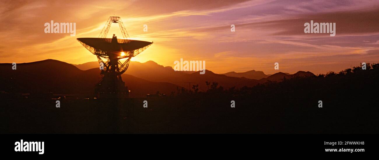 Goldstone-Radioteleskop Antenne Panorama Stockfoto
