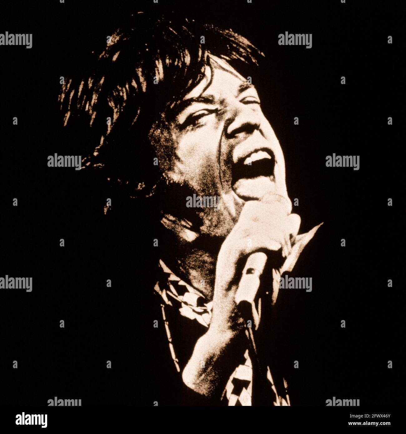 Mick Jagger Screaming; November 8; 1969 Stockfoto
