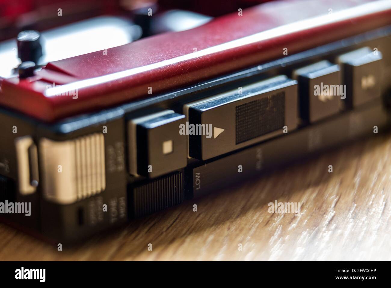 Walkman ® Kassetten-Player mit Retro-Musik Stockfoto