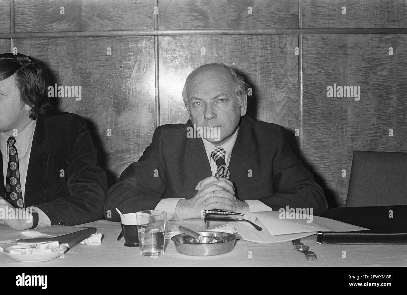 PvdA parteitag in Utrecht, Joop den Uyl, 9. Dezember 1972, Politik, Niederlande, Foto der Presseagentur des 20. Jahrhunderts, zu erinnerende Nachrichten, d Stockfoto