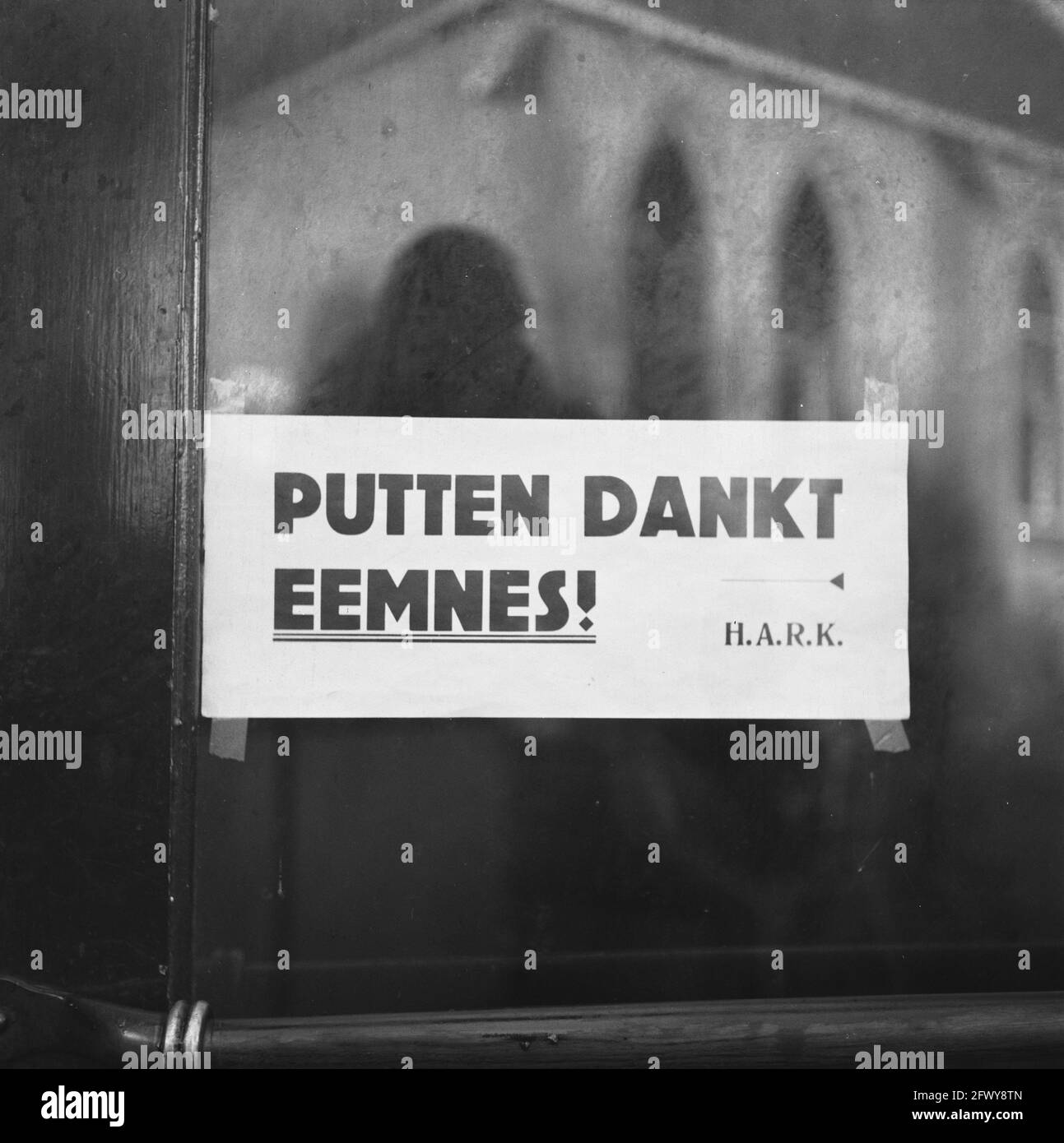 Fensterbriefe, 29. Oktober 1945, Fensterbriefe, zweiter Weltkrieg, Niederlande, Presseagentur des 20. Jahrhunderts, Foto, zu erinnerende Nachrichten, Dokumentarfilm, Histor Stockfoto