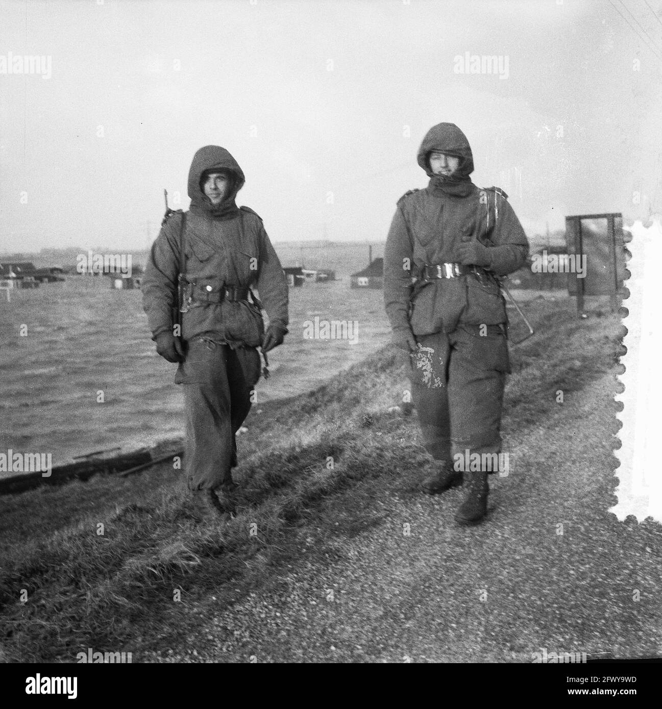 Katastrophe In Oostzaan, 21. Januar 1960, Katastrophen, Niederlande, 20. Jahrhundert Presseagentur Foto, Nachrichten zu erinnern, Dokumentarfilm, historische Fotografie Stockfoto