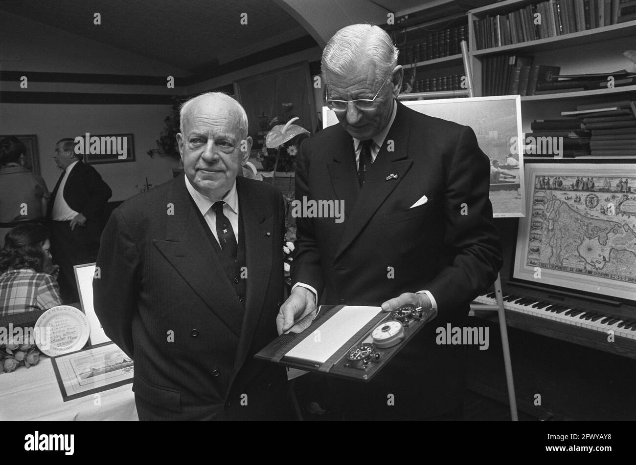 Empfang 125 Jahre Bestehen Königlicher niederländischer Segel- und Ruderverband in Muiden, 16. Dezember 1972, ROEIVERIGES, Empfänge, Niederlande, 20. C. Stockfoto