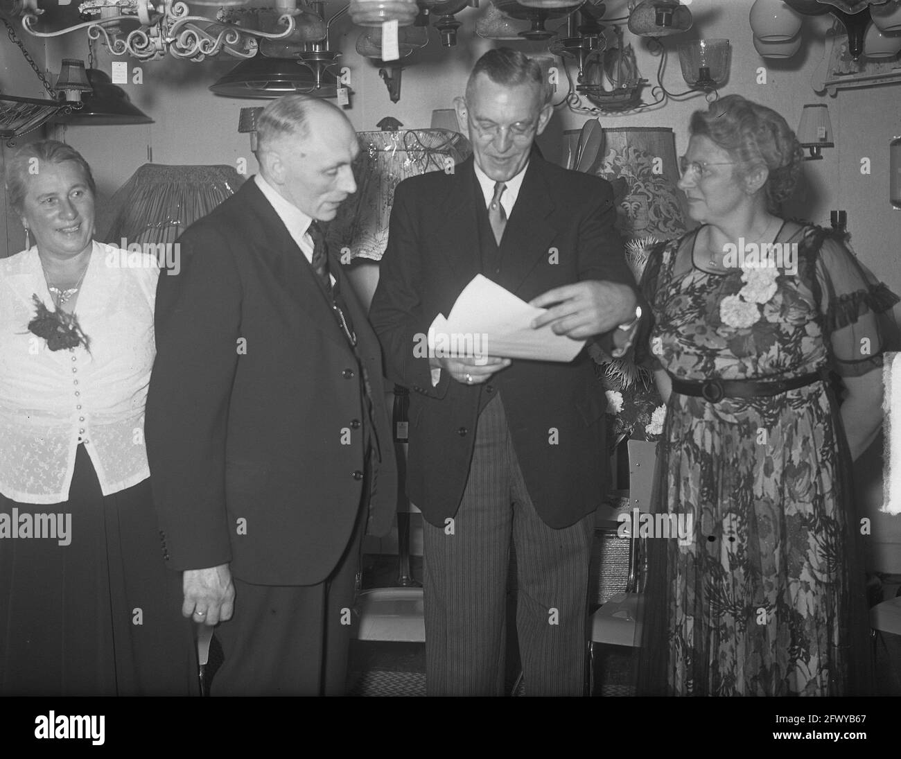 Reception De Vries Toepool Egelantiers, 31. August 1949, Empfänge, Niederlande, Foto der Presseagentur des 20. Jahrhunderts, zu erinnerende Nachrichten, Dokumentarfilm, h Stockfoto