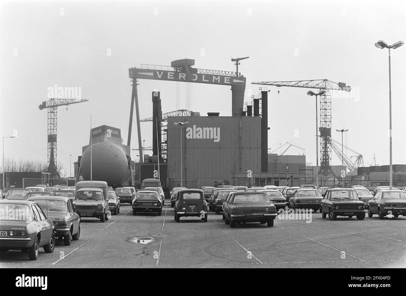 Schiffbau, 30. März 1979, Schiffbau, Niederlande, Presseagentur des 20. Jahrhunderts, News to remember, Dokumentarfilm, historische Fotografie 1945-1990, visuelle Geschichten, Menschliche Geschichte des zwanzigsten Jahrhunderts, Momente in der Zeit festzuhalten Stockfoto