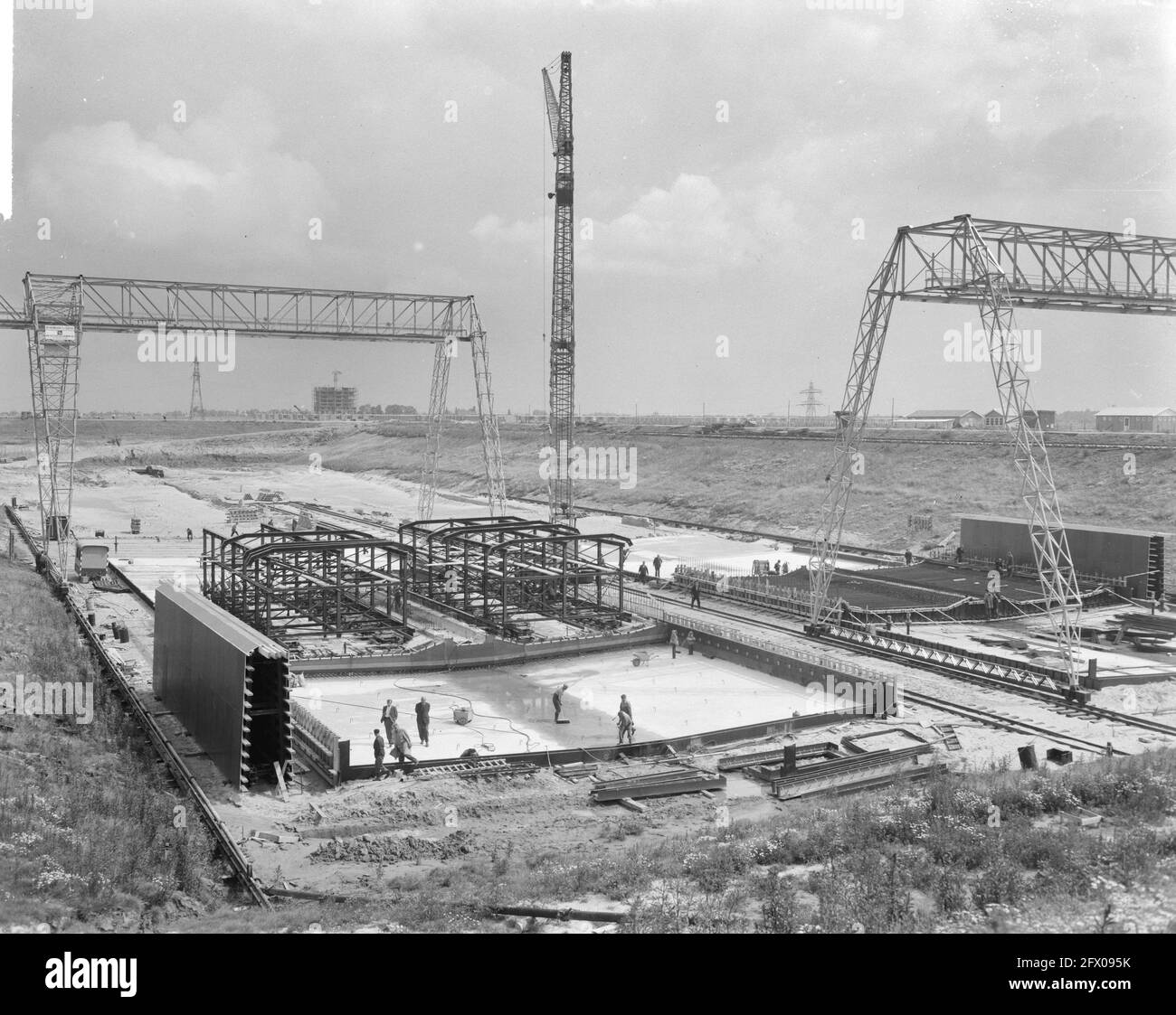 Segments Coentunnel, 16. August 1962, Segments, Niederlande, 20. Jahrhundert Presseagentur Foto, Nachrichten zu erinnern, Dokumentarfilm, historische Fotografie 1945-1990, visuelle Geschichten, Menschliche Geschichte des zwanzigsten Jahrhunderts, Momente in der Zeit festzuhalten Stockfoto