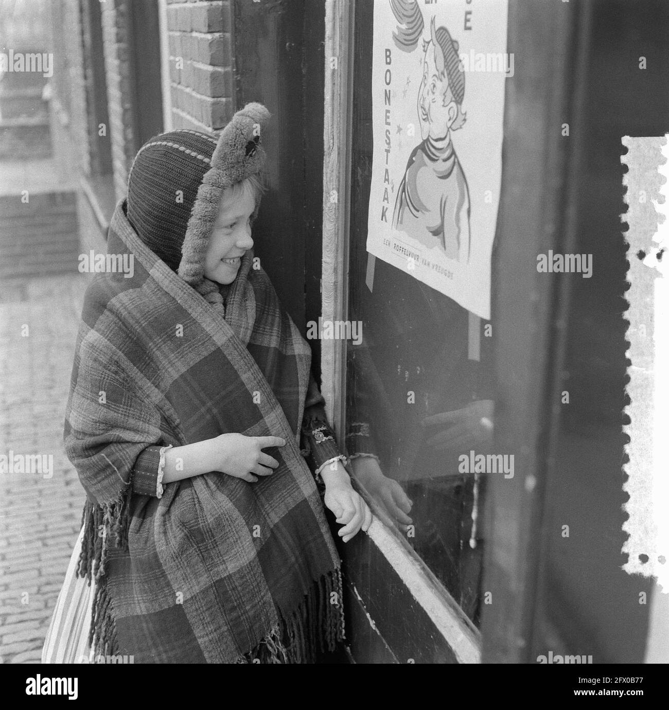 Serie Volendam, 8. Februar 1957, SERIE, Niederlande, 20. Jahrhundert Presseagentur Foto, Nachrichten zu erinnern, Dokumentarfilm, historische Fotografie 1945-1990, visuelle Geschichten, Menschliche Geschichte des zwanzigsten Jahrhunderts, Momente in der Zeit festzuhalten Stockfoto