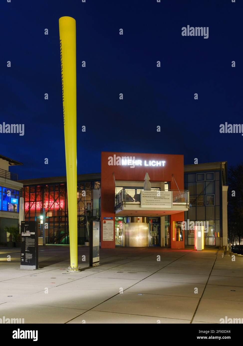 Zentrum für internationale Lichtkunst und Zentrum für Information und Lernen, Unna Stockfoto