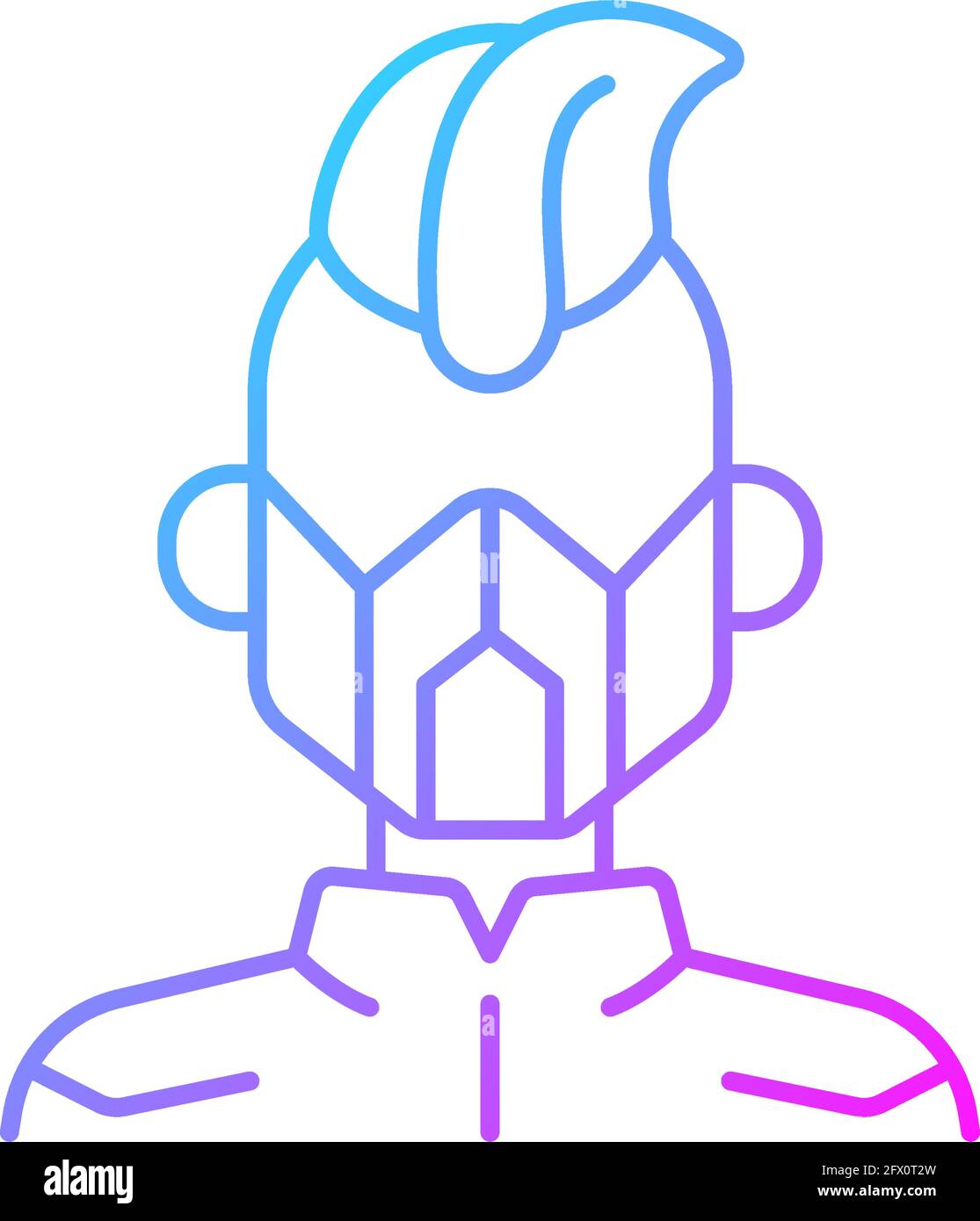 Symbol für linearen Vektor des Maskenverlaufs Stock Vektor