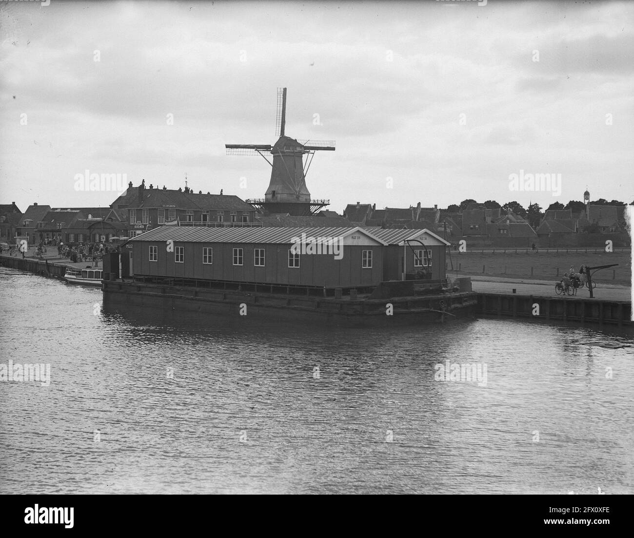 Zuiderzee Works Zuidoostpolder in der Mitte der Zuiderzee, 13. September 1950, ZUIDERZEEWERKEN, Niederlande, 20. Jahrhundert Presseagentur Foto, Nachrichten zu erinnern, Dokumentarfilm, historische Fotografie 1945-1990, visuelle Geschichten, Menschliche Geschichte des zwanzigsten Jahrhunderts, Momente in der Zeit festzuhalten Stockfoto