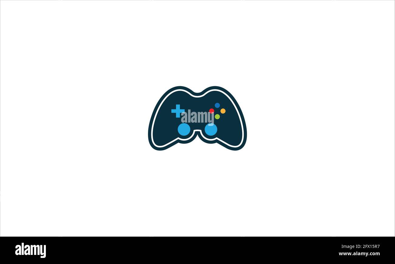 Connect Gamepad control Logo Icon Design Gliederungsvektor flache Illustration Symbol Stock Vektor