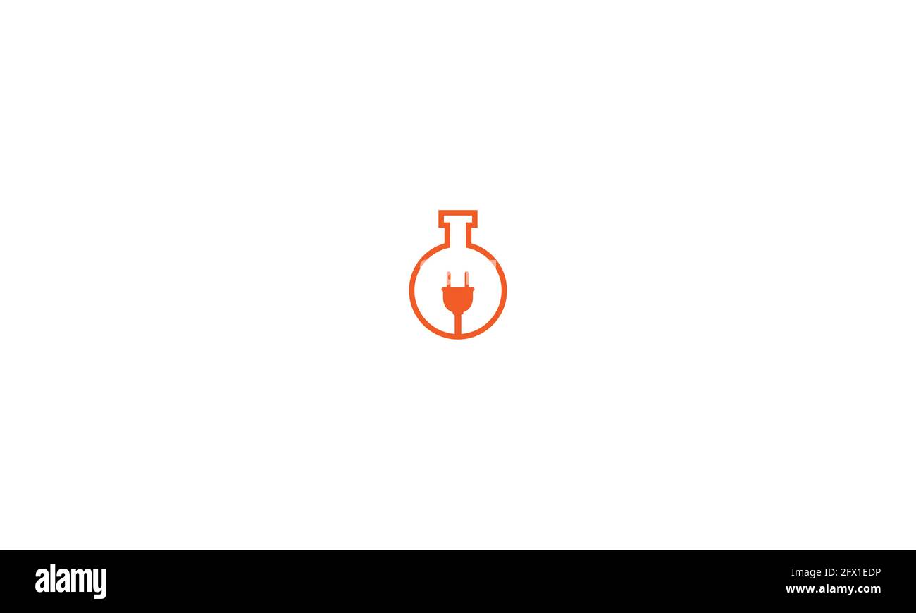 Power Lab Logo Vorlage Design Vektor Illustration Plug Lab Form Konzept Vektor Logo Design. Stock Vektor