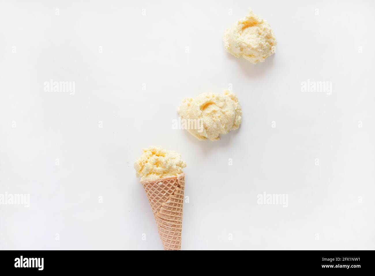 Eis mit Kokosnuss (freier Zucker) Stockfoto