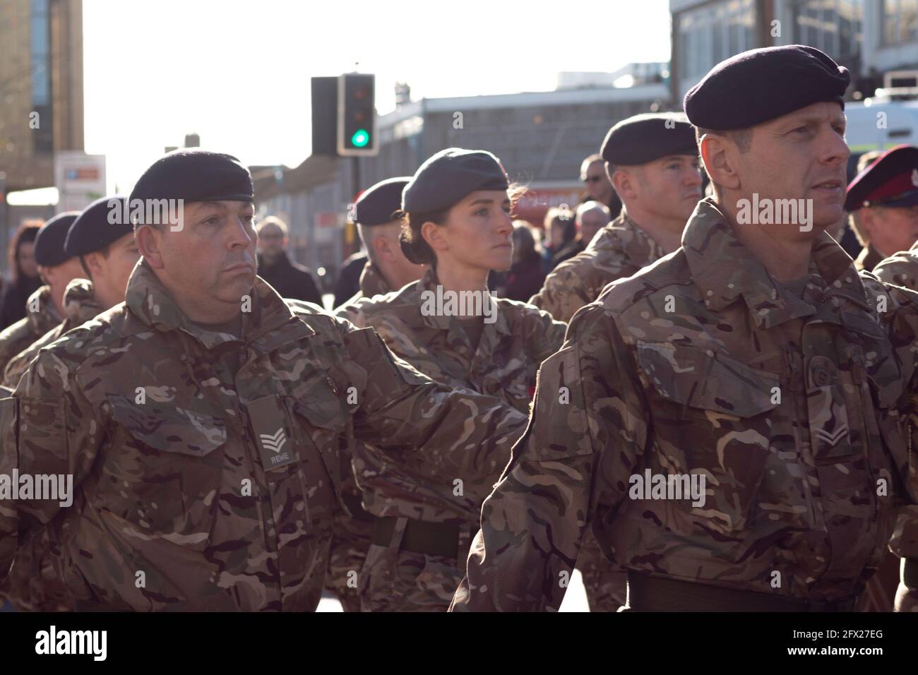 Gedenktag in Keynsham, Bristol, zum 100. Jahrestag des Endes des ersten Weltkrieges. Stockfoto