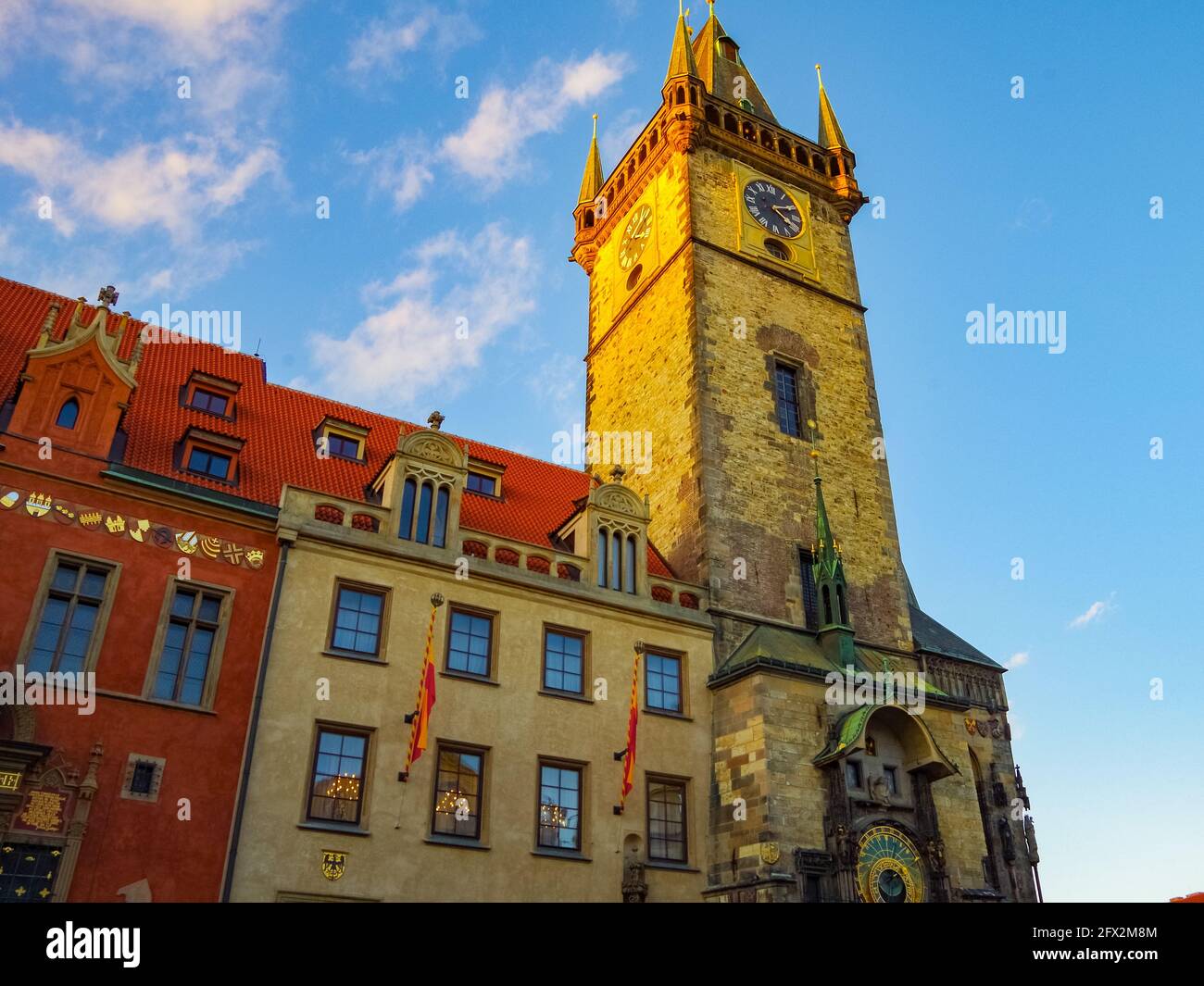 Astronomische Uhr in Prag, Tschechische Republik. Stockfoto