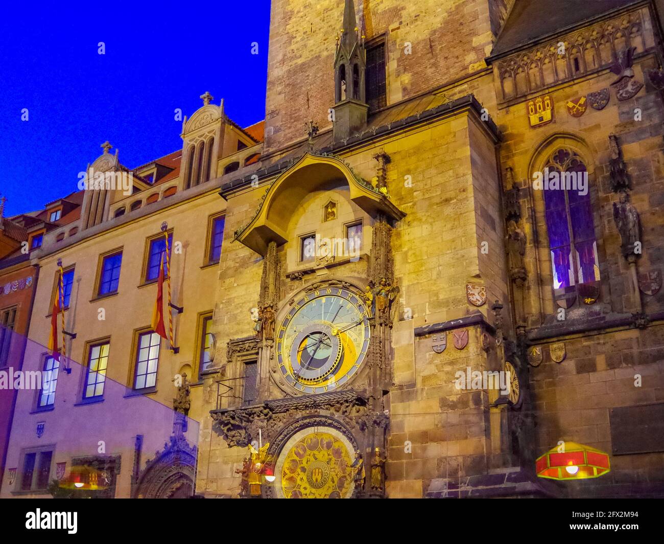 Astronomische Uhr in Prag, Tschechische Republik. Stockfoto