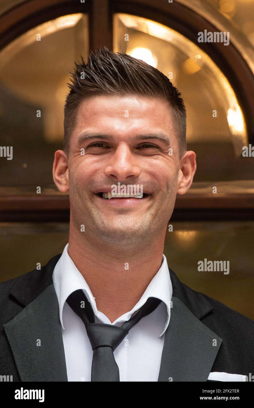 London, Großbritannien. 25 Mai 2021. Strinly Come Dancing Star Aljaz Skorjanec bei der Vorstellung der neuen Show Here Come The Boys im Londoner Palladium Theatre. Bilddatum: Dienstag, 25. Mai 2021. Bildnachweis sollte lauten: Matt Crossick/Empics/Alamy Live News Stockfoto