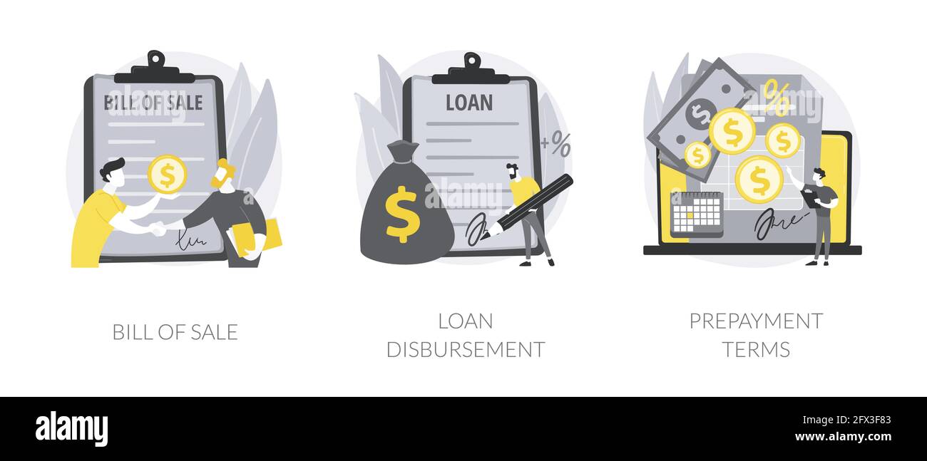 Bankdokumente abstrakte Konzept Vektor Illustrationen. Stock Vektor