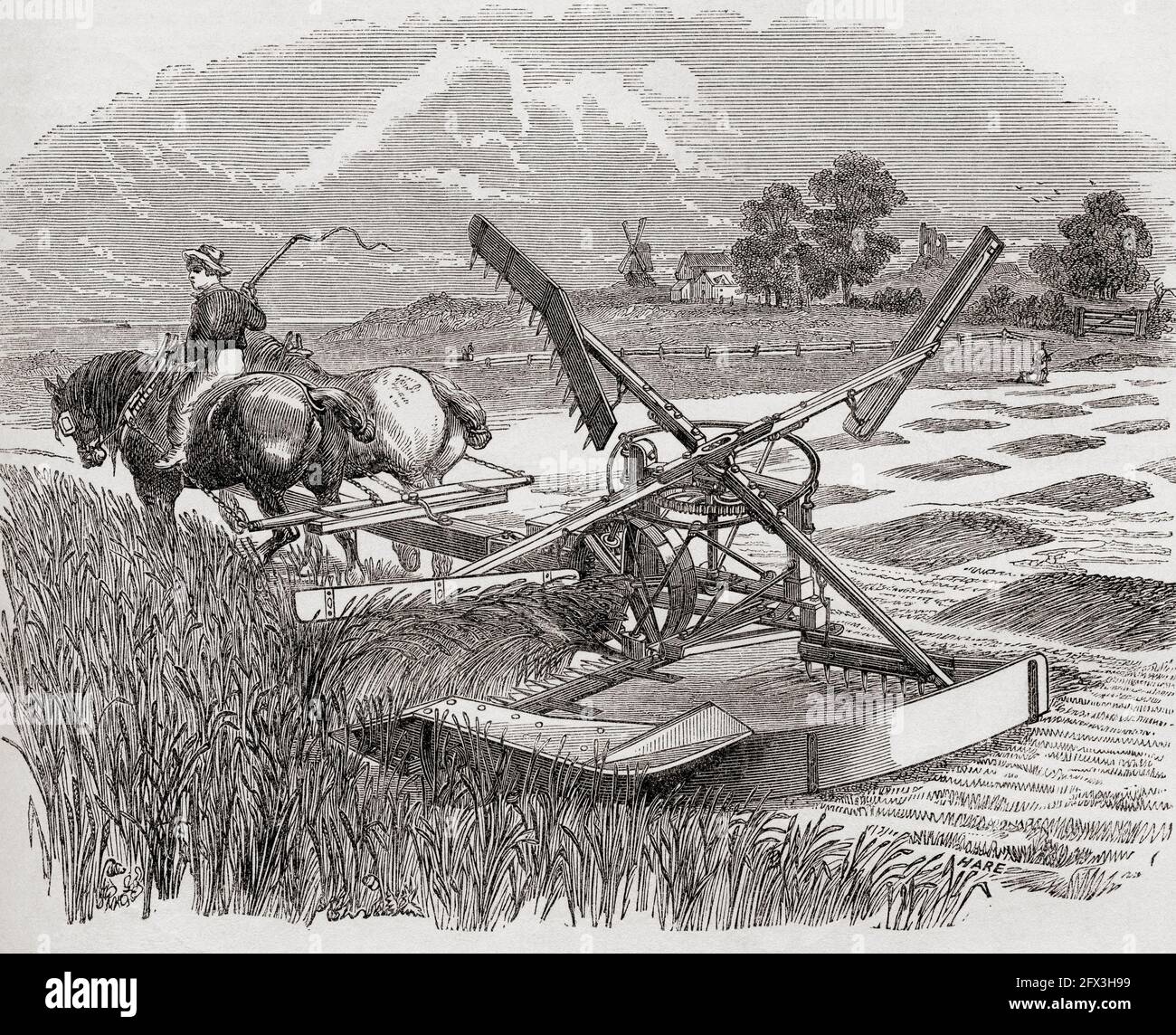 Maschinen zur Ernte und Lebensmittelzubereitung. Aus EINER prägnanten Geschichte der Internationalen Ausstellung von 1862, veröffentlicht 1862. Stockfoto