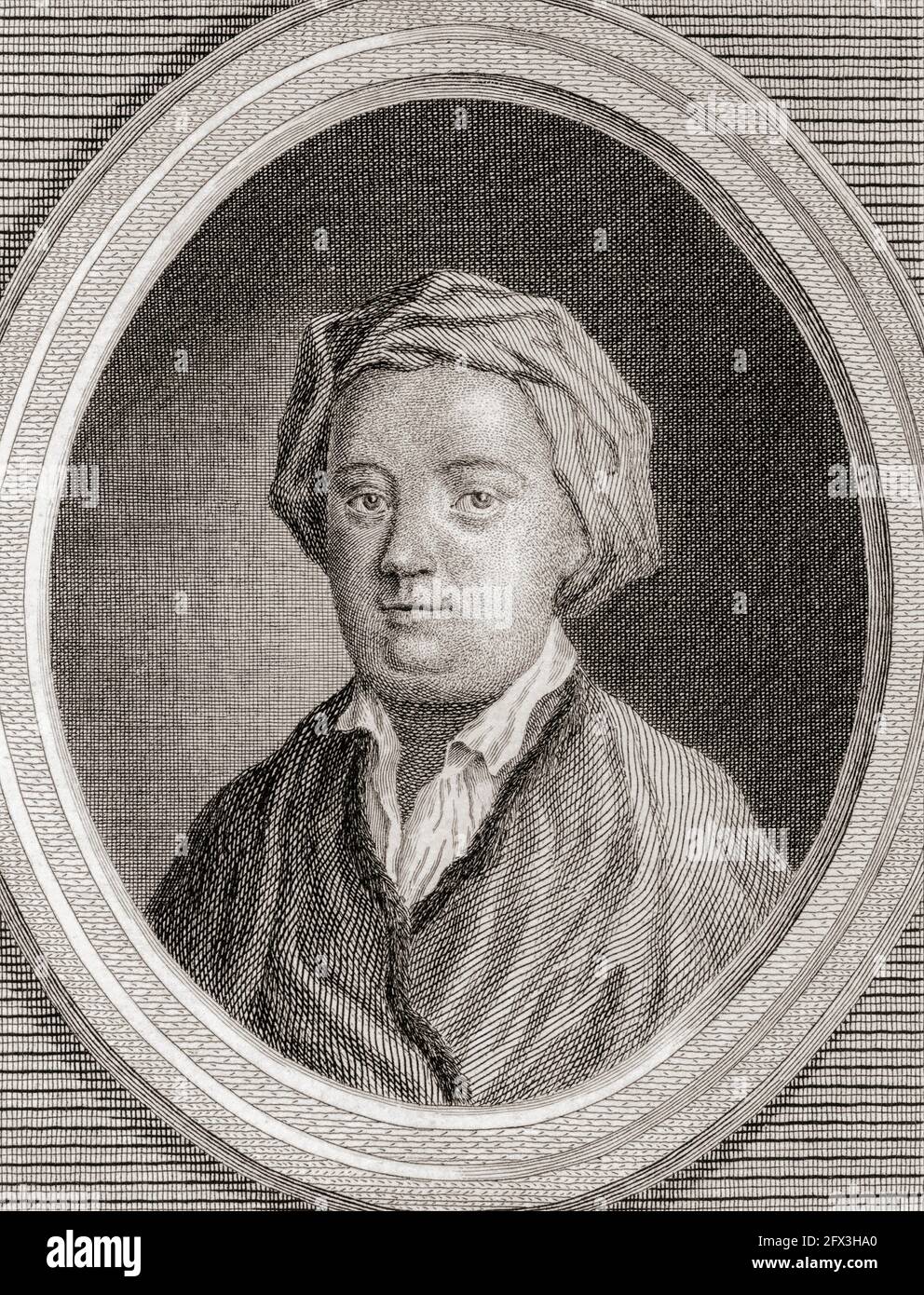 James Thomson, 1700 – 1748. Der in Schottland geborene Dichter und Dramatiker. Thomson schrieb den Text von Rule Britannia. Stockfoto