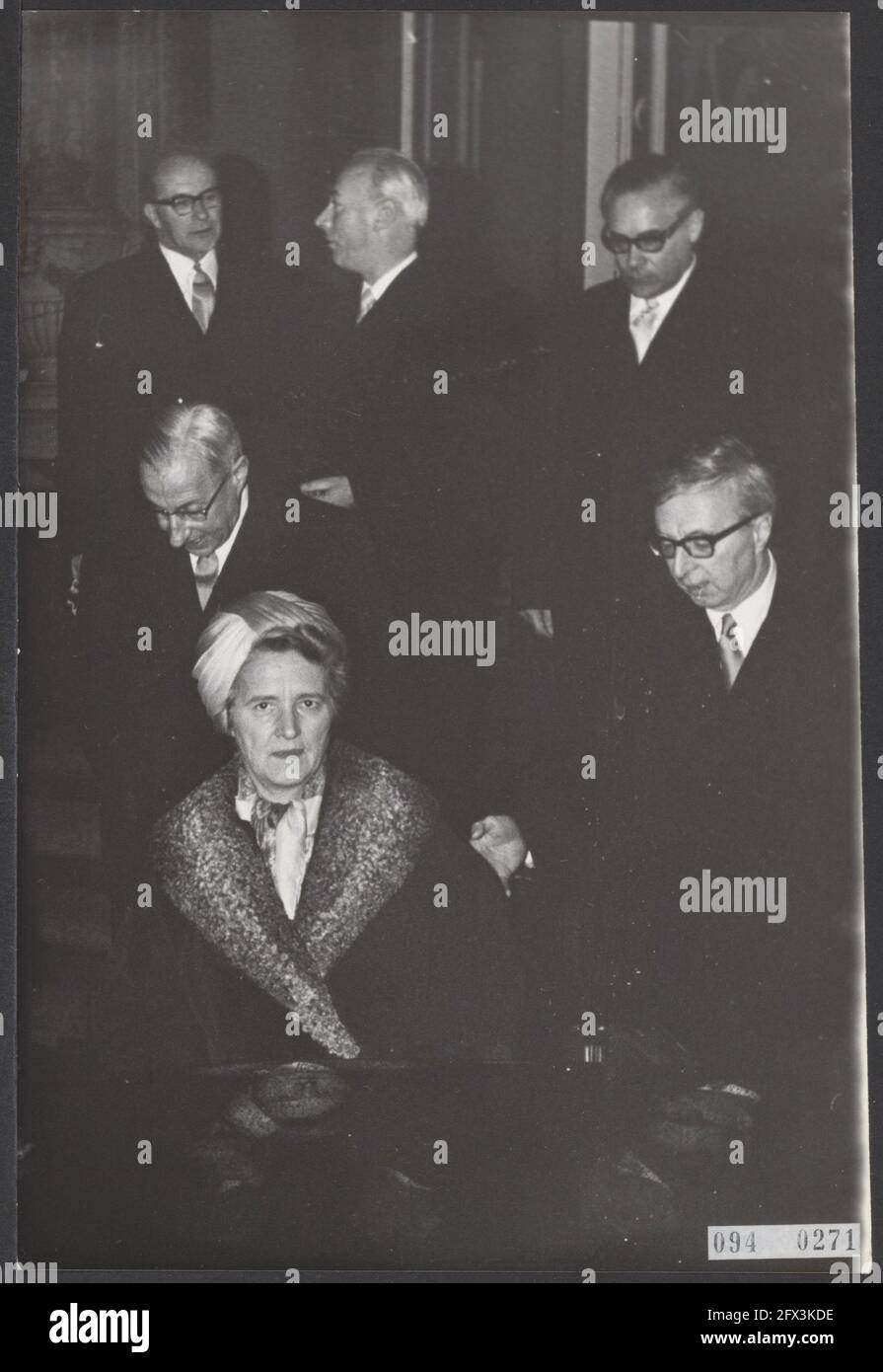 Minister, Bestätigungen, Kabinette, Bakker J.A., Klompe MW M.A.M., Quay, Jan de, Struycken, Teun, Utrecht, 22. November 1966, Bestätigungen, Kabinette, Minister, Niederlande, Presseagentur des 20. Jahrhunderts, Foto, Nachrichten zum erinnern, Dokumentarfilm, historische Fotografie 1945-1990, visuelle Geschichten, Menschliche Geschichte des zwanzigsten Jahrhunderts, Momente in der Zeit festzuhalten Stockfoto