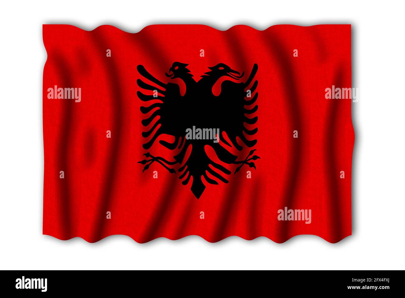 Albanien 3D Rendering Flagge der Welt zu studieren Stockfoto