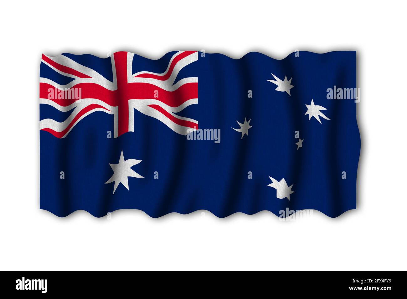 Australien 3D Rendering Flagge der Welt zu studieren Stockfoto