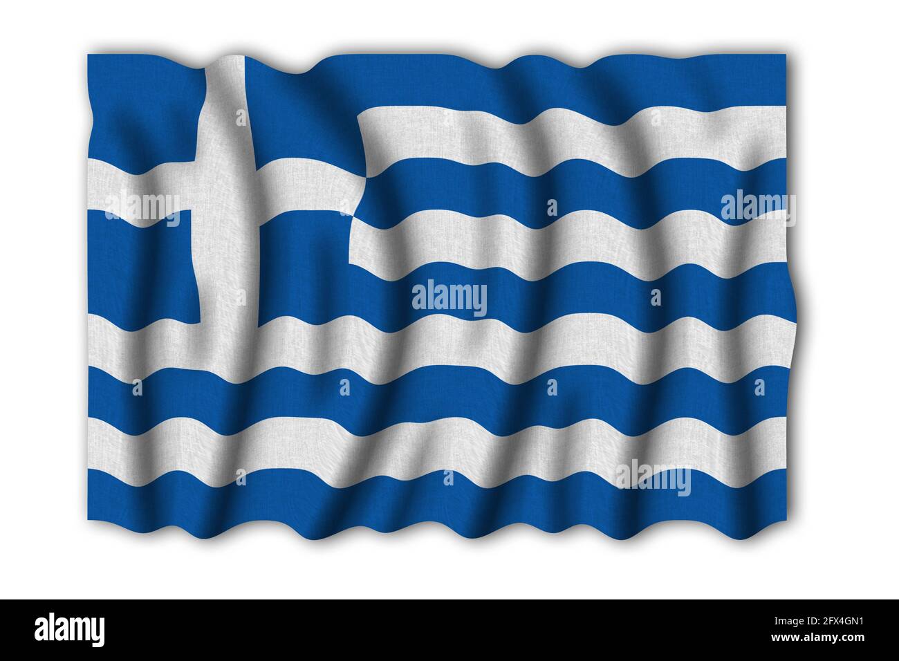 Griechenland 3D Rendering Flagge der Welt zu studieren Stockfoto