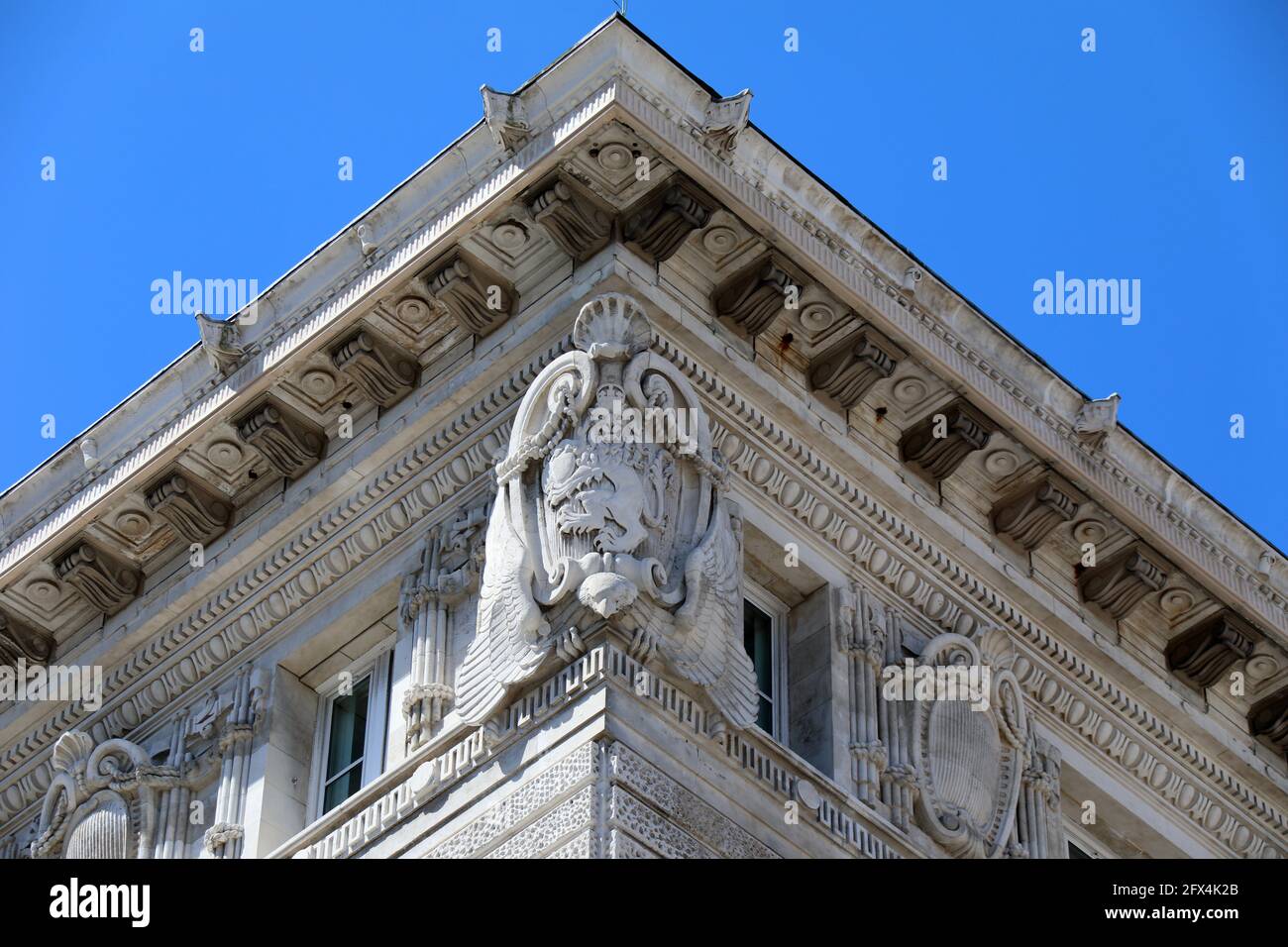 Detail des Cunard Building in Liverpool Stockfoto