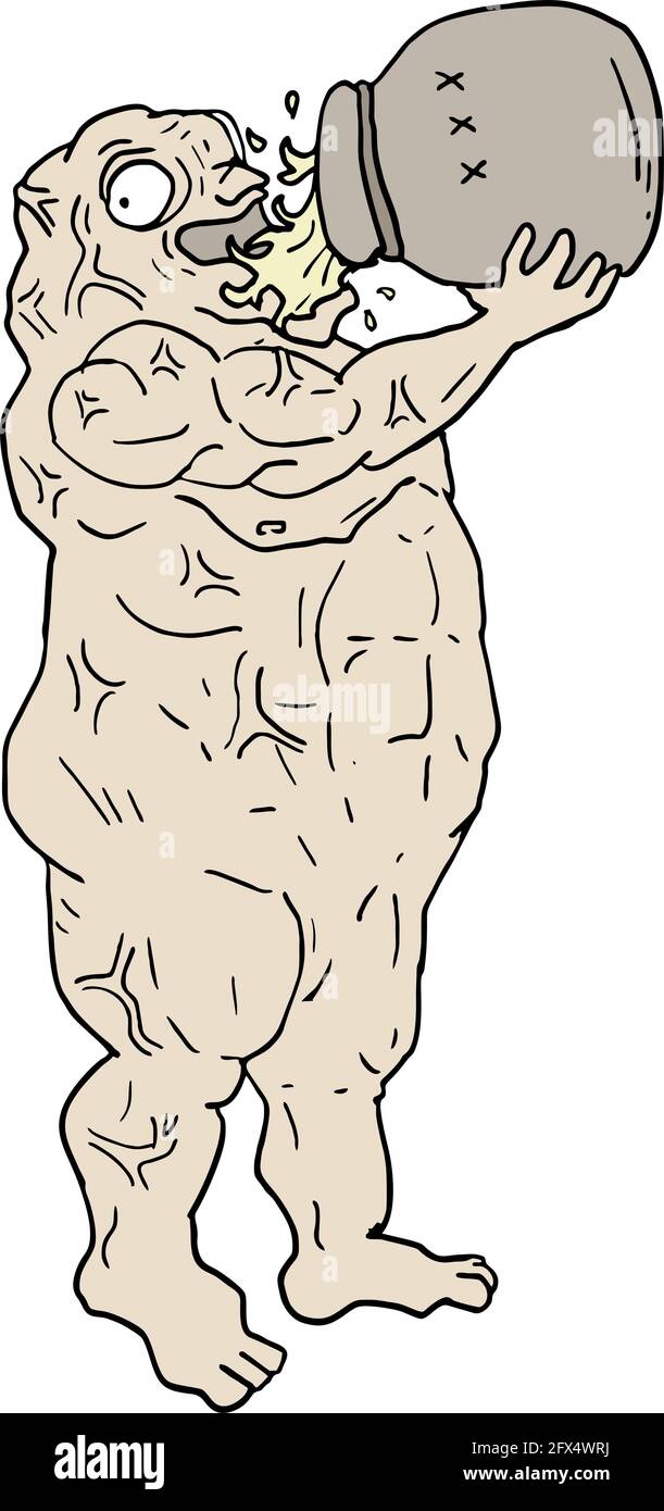 Fantasievolle Kreatur zeichnen Stock Vektor