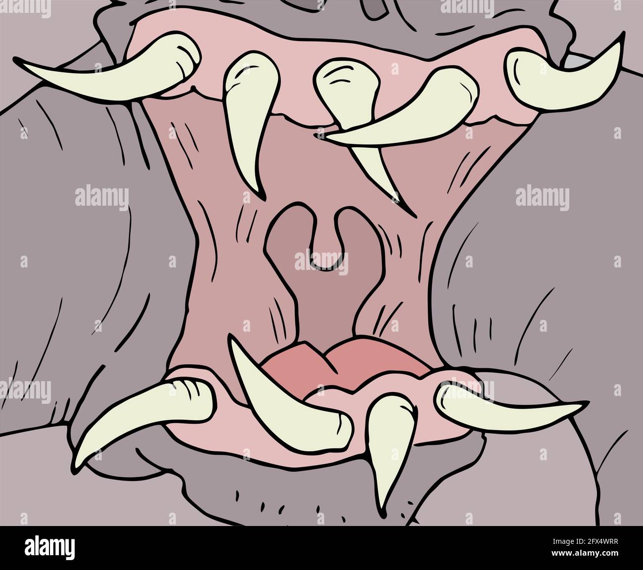 Kreatives Design von Monster Face Stock Vektor