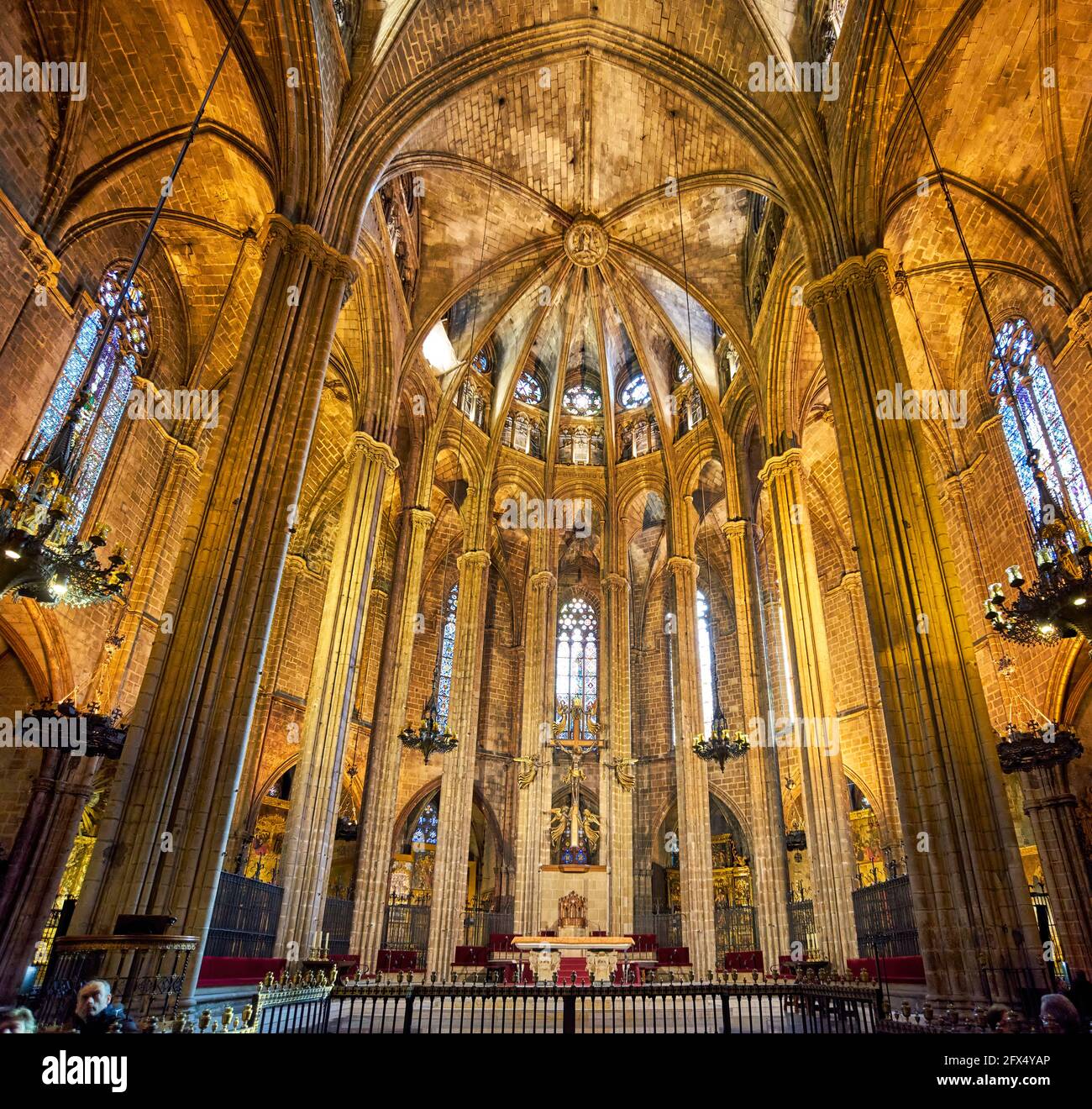 Barcelona. Katalonien. Spanien. Die Kathedrale des Heiligen Kreuzes und die Heilige Eulalia Stockfoto