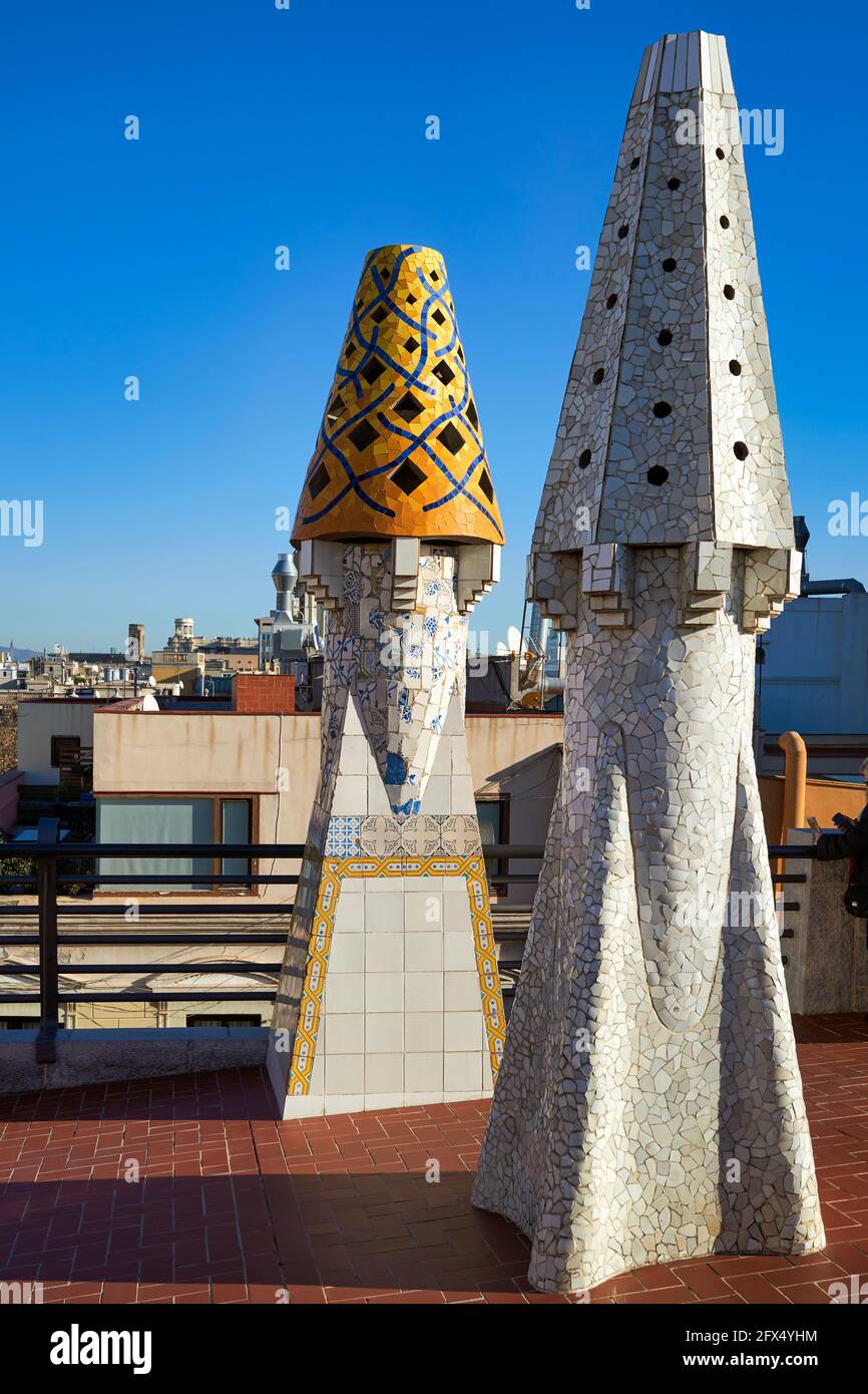 Barcelona. Katalonien. Spanien. Palau Güell von Gaudi Stockfoto