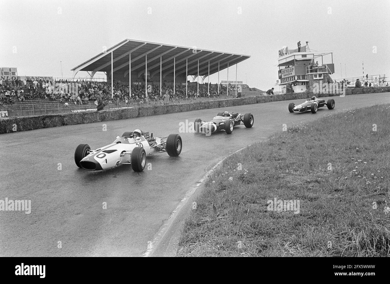 Grand Prix Zandvoort, 22. Juli 1966, Niederlande, Foto der Presseagentur des 20. Jahrhunderts, zu erinnerende Nachrichten, Dokumentarfilm, historische Fotografie 1945-1990, visuelle Geschichten, Menschliche Geschichte des zwanzigsten Jahrhunderts, Momente in der Zeit festzuhalten Stockfoto