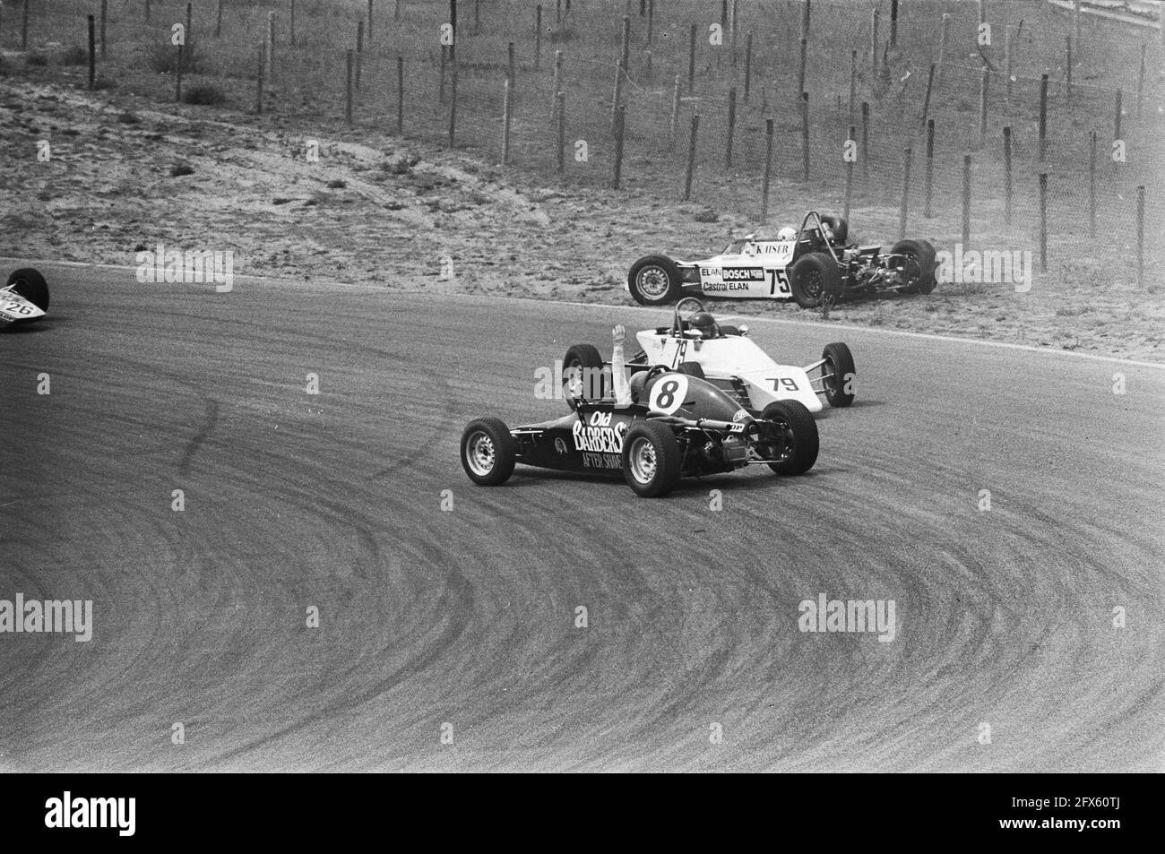 Großer Preis von Zandvoort, Formula Ford, Van Kempen (n.8) bei Störung, 18. Juli 1976, Autorennen, Niederlande, 20. Jahrhundert Presseagentur Foto, Nachrichten zu erinnern, Dokumentarfilm, historische Fotografie 1945-1990, visuelle Geschichten, Menschliche Geschichte des zwanzigsten Jahrhunderts, Momente in der Zeit festzuhalten Stockfoto