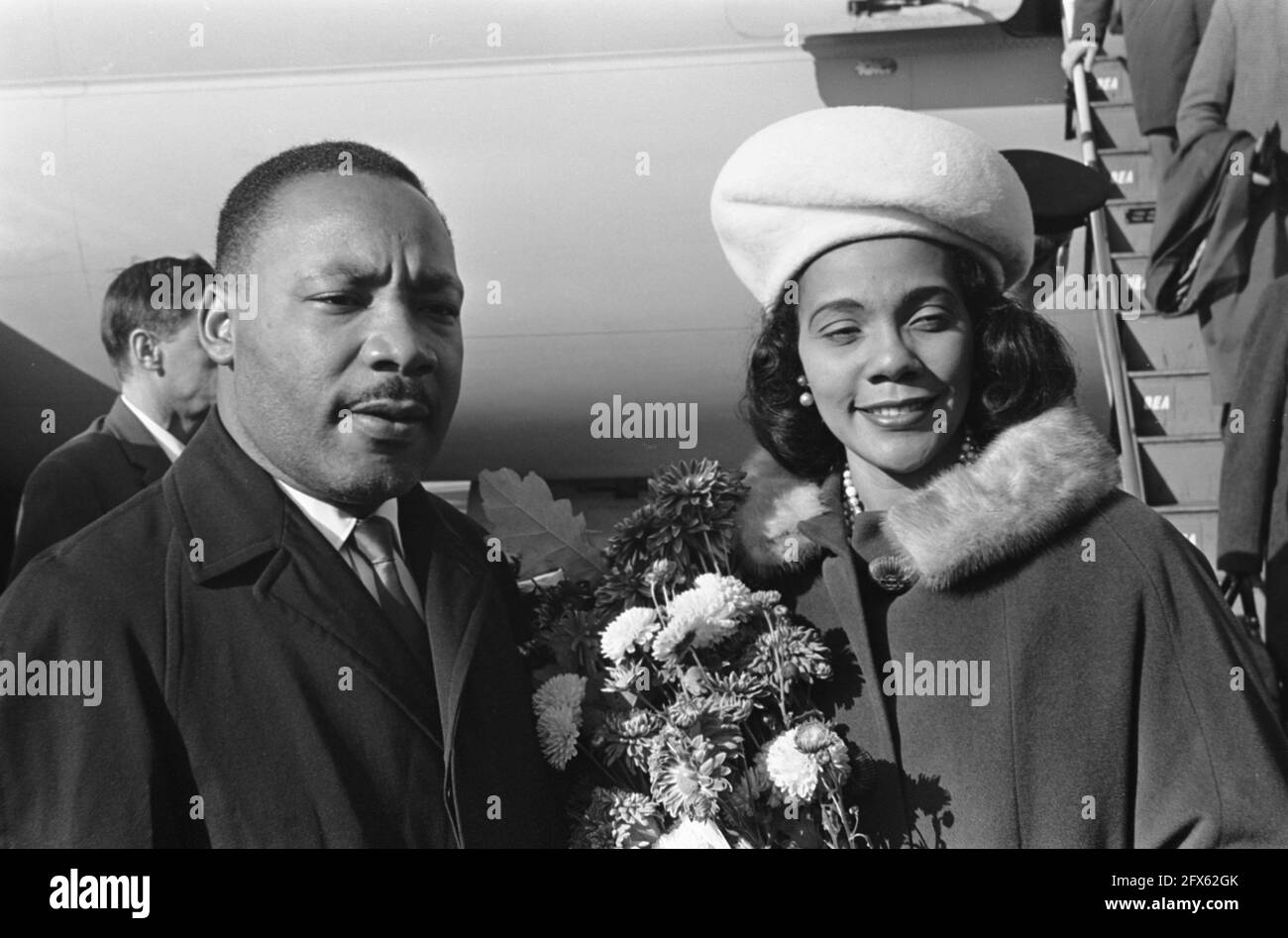 Ankünfte, Menschenrechte, Scott-King, Coretta, Oktober 20, 1965, Ankünfte, Menschenrechte, Niederlande, Presseagentur des 20. Jahrhunderts, Foto, Nachrichten zu erinnern, Dokumentarfilm, historische Fotografie 1945-1990, visuelle Geschichten, Menschliche Geschichte des zwanzigsten Jahrhunderts, Momente in der Zeit festzuhalten Stockfoto