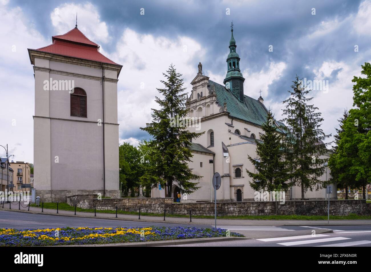 Kirche des heiligen Johannes des Evangelisten Pinczow Polen Stockfoto